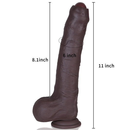 Diego 11inch Huge Foreskin Sliding Skin Life Like Dildo Uncut Dildo