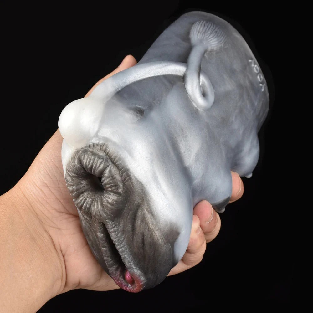 Cow Pocket Pussy Male Masturbator - Realistic Dual Penis Toy - RealVagina