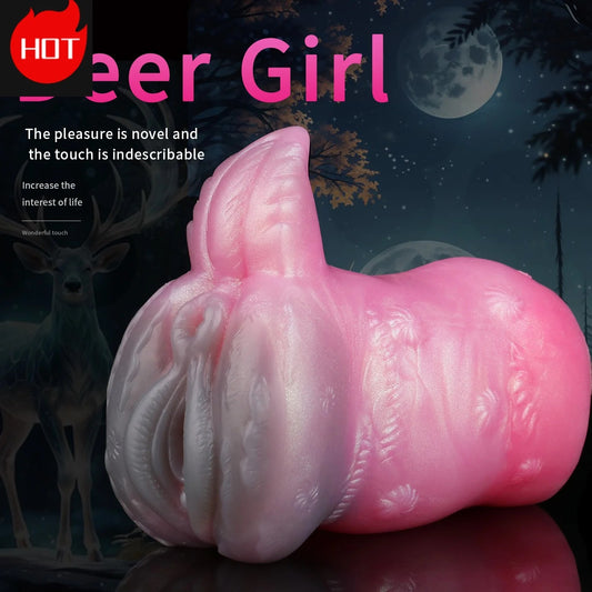 RealVagina Deer Girl Animal Pocket Pussy Male Masturbator featuring soft, textured design for enhanced pleasure