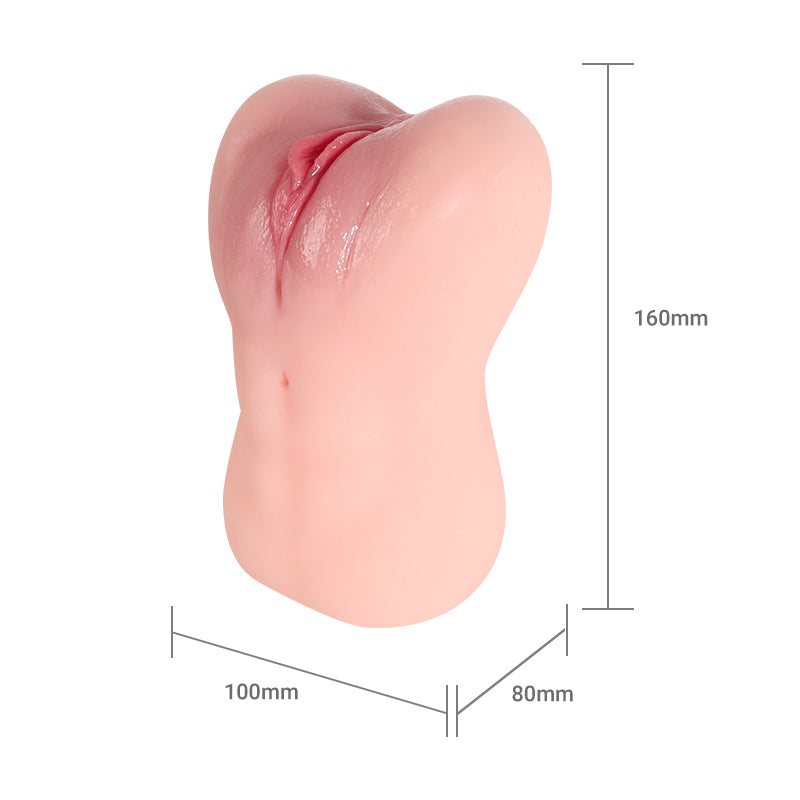 RealVagina Warm034 Realistic Vagina Masturbator Pocket Pussy with detailed textures and compact design