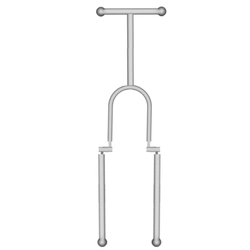 Non-movable waist and movable legs