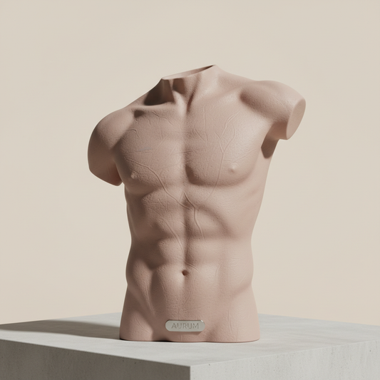 realistic silicone male masturbator, soft lighting, detailed texture, premium quality