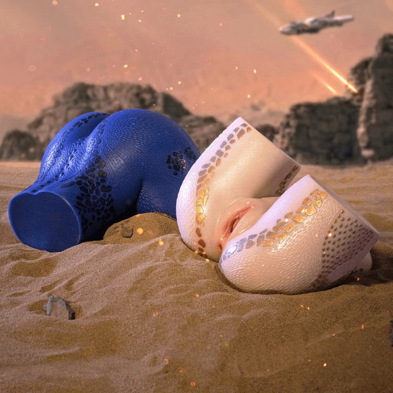 NOT YE!  S16 Pandora Butt 17.6LB Realistic Pocket Pussy Ass Silicone Torso Butt Male Masturbator Gold Blue Skin