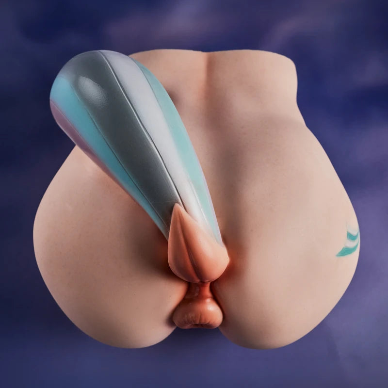PA-Razor 38.36LBS Fantasy Horse Tail Silicone Sex Ass Torso With Realistic Vagina