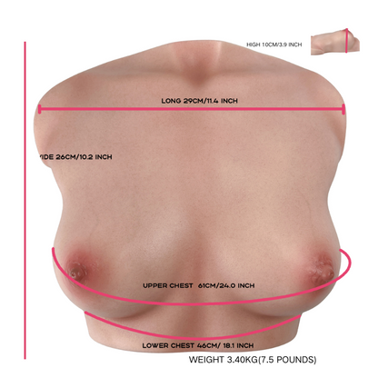 Realvagina Silicone Fake Breasts with Realistic Skin texture Boobs Sex Toy Lifelike Breasts Male Masturbator Stroker