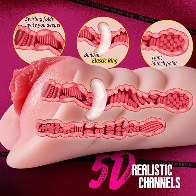 RealVagina Alina 1.56LB Most Realistic Pocket Pussy Vagina With Realistic Skin Texture