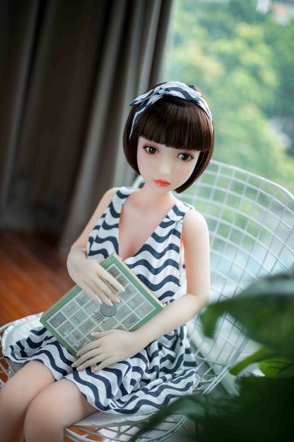 Joktan – 4.1ft/125cm Realistic Short Black Hair Lifelike Mini Sex Doll