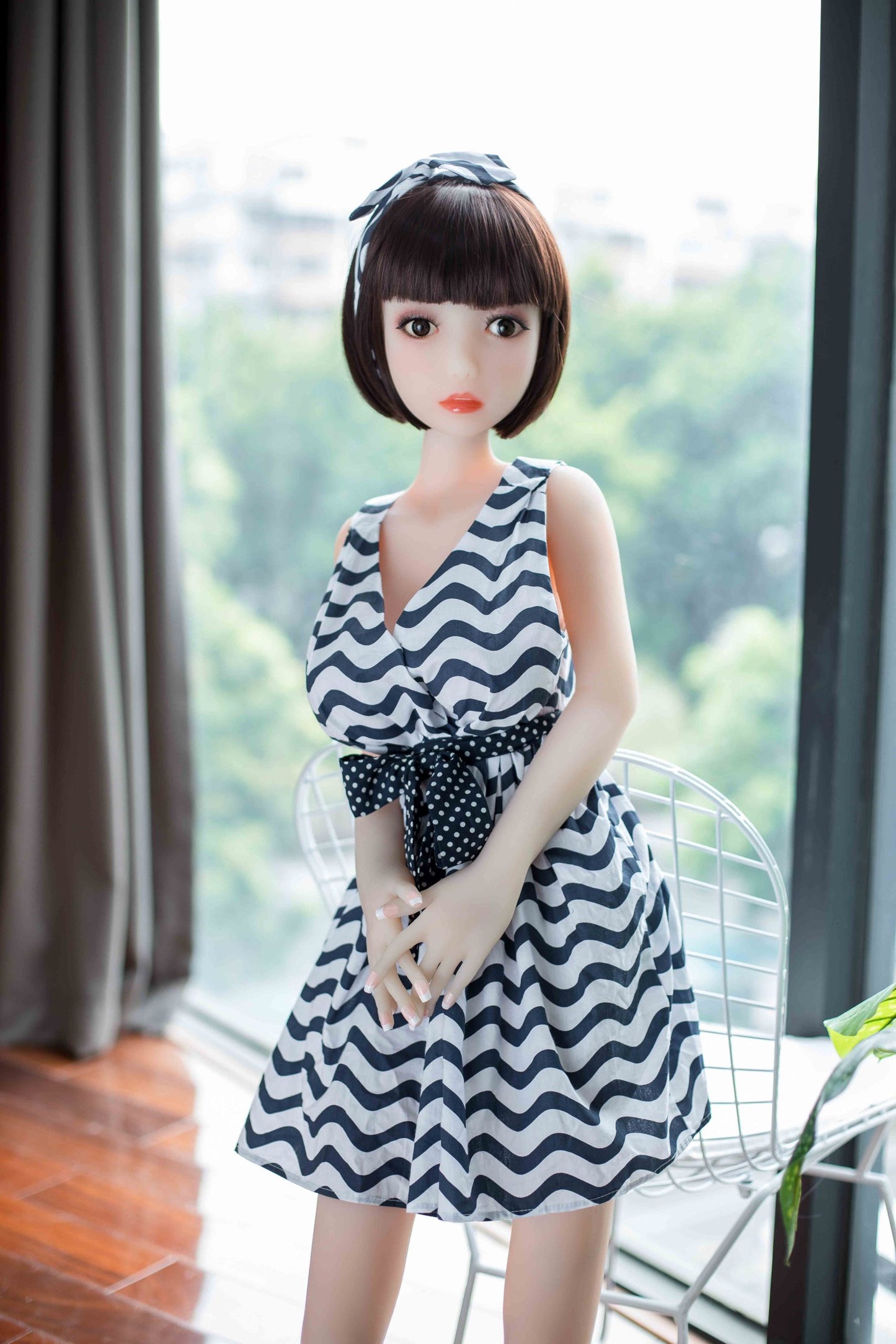 Joktan – 4.1ft/125cm Realistic Short Black Hair Lifelike Mini Sex Doll
