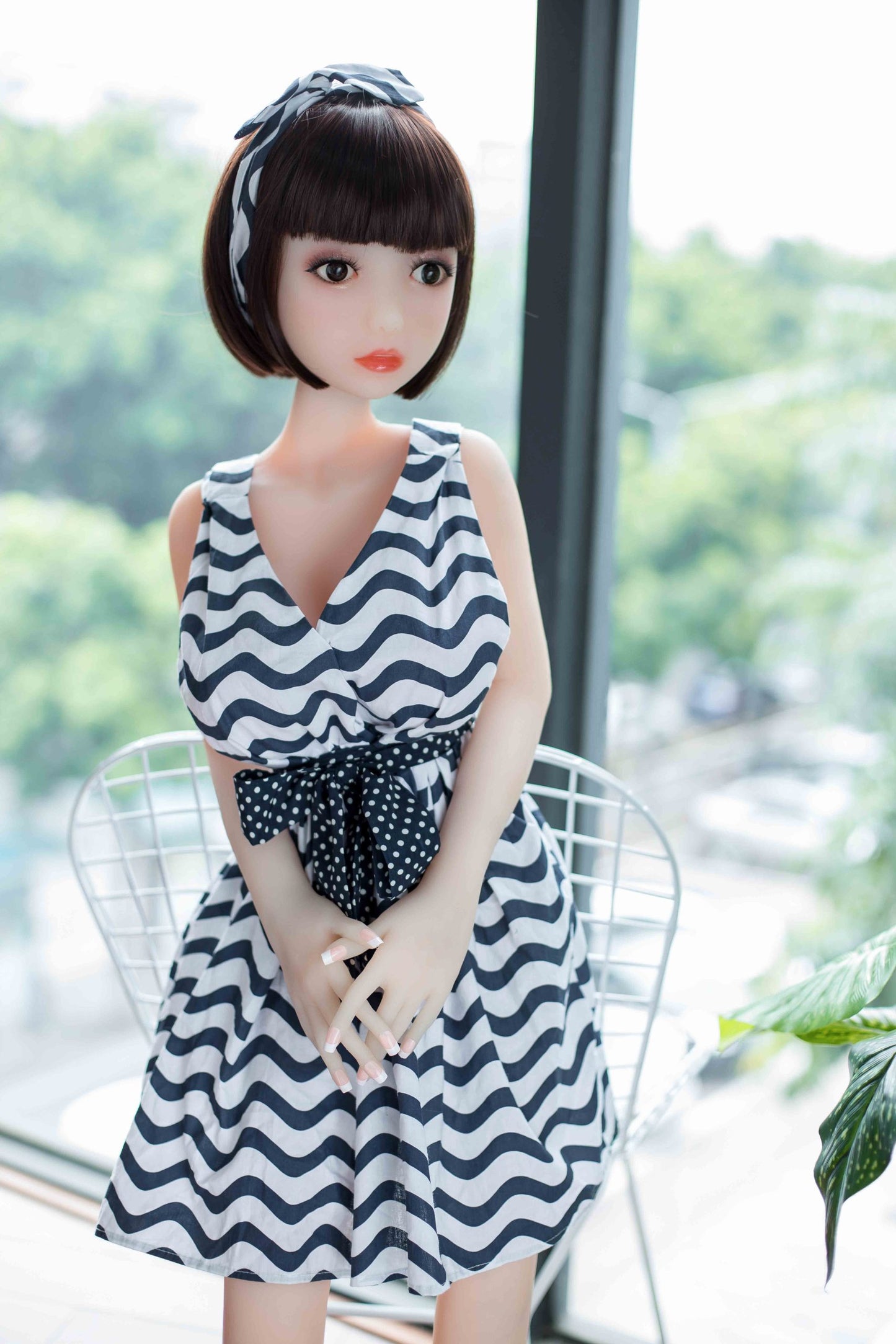 Joktan – 4.1ft/125cm Realistic Short Black Hair Lifelike Mini Sex Doll