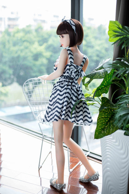 Joktan – 4.1ft/125cm Realistic Short Black Hair Lifelike Mini Sex Doll