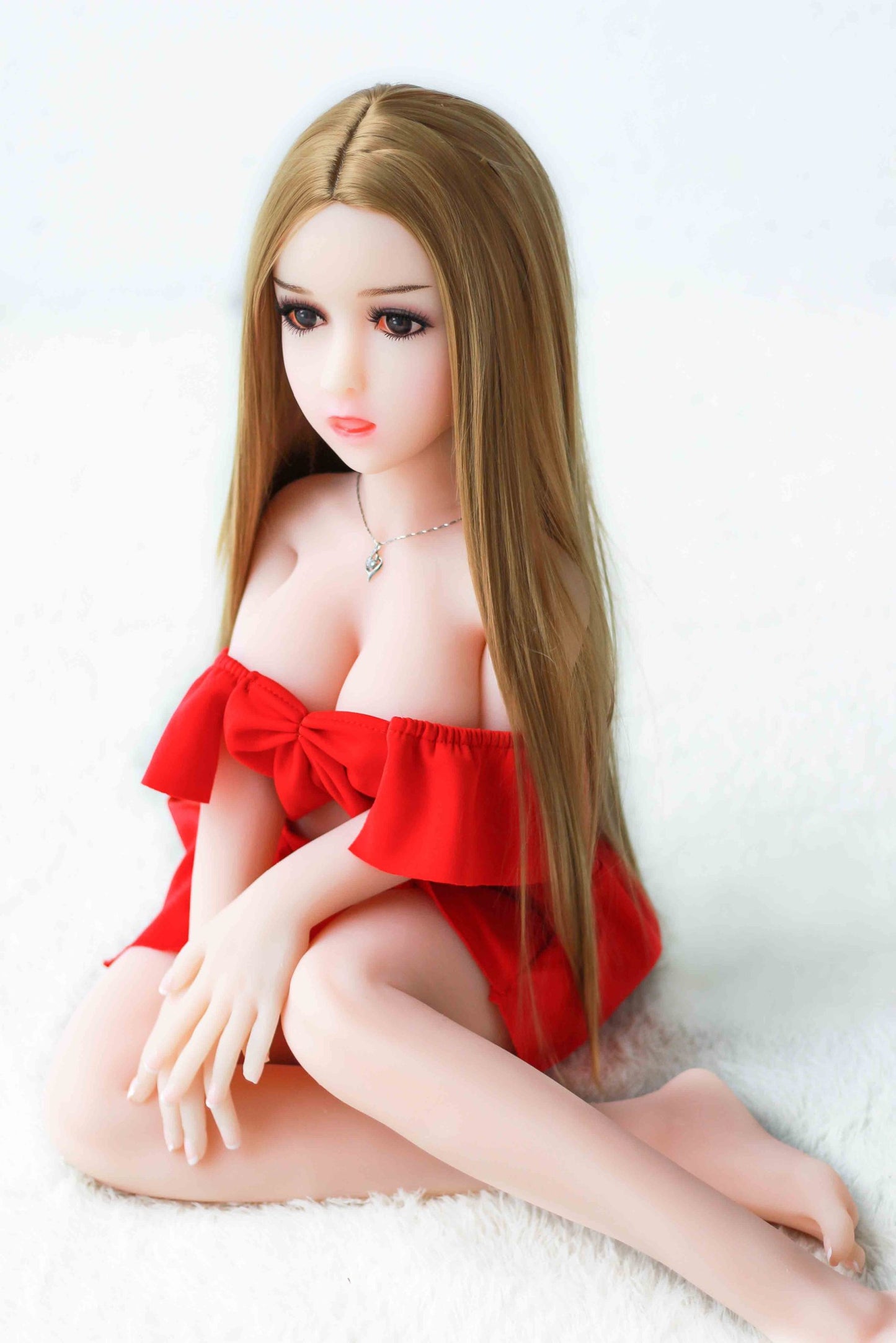 Lenore – 4.1ft/125cm Realistic Long Blonde Hair Lifelike Mini Sex Doll