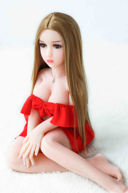 Lenore – 4.1ft/125cm Realistic Long Blonde Hair Lifelike Mini Sex Doll