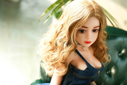 Sheila – 4.1ft/125cm Realistic Long Blonde Hair Lifelike Mini Sex Doll