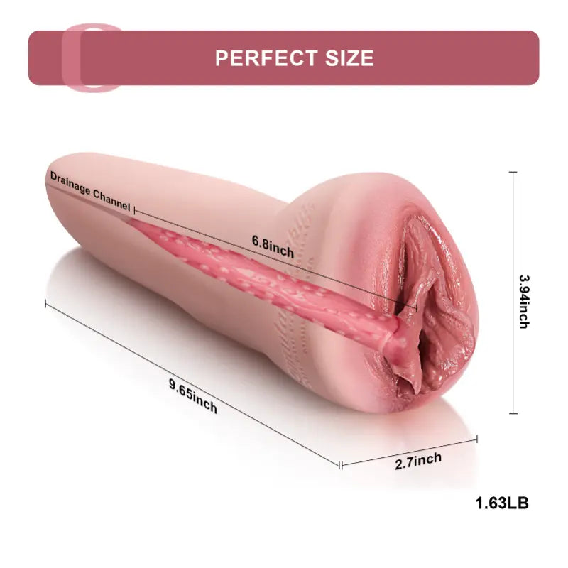 Zoe - 1.63 lbs Lifelike Silicone Pussy Masturbator with Detailed Labia Majora