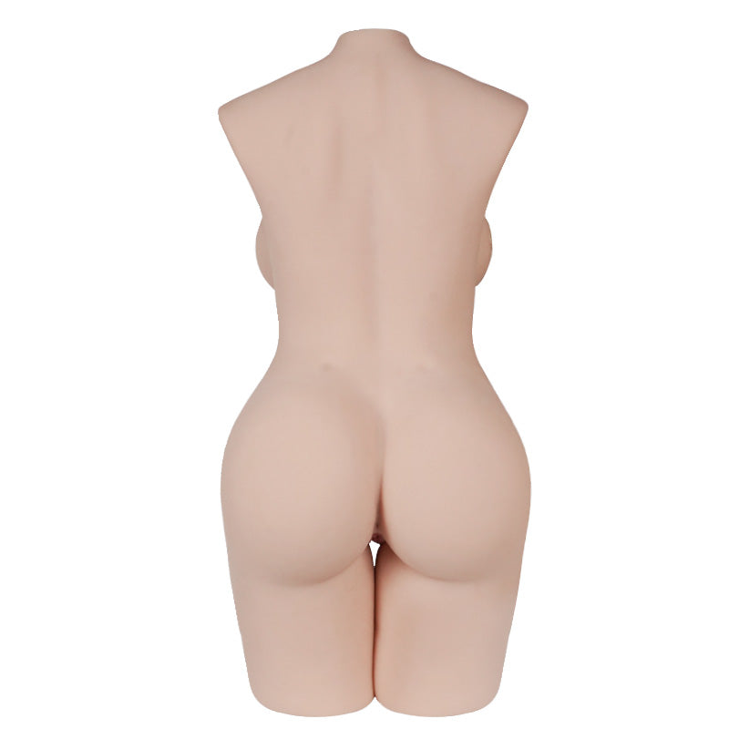 Morgpie 63.9LB pornstar sex doll with Tantabosom and Tantabutt, featuring realistic body proportions, soft breasts, firm nipples.