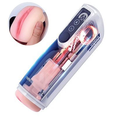 PT9Plus - Realistic Male Stroker with Thrusting, Rocking & Heating – Voice-Enabled Pleasure Machine - RealVagina