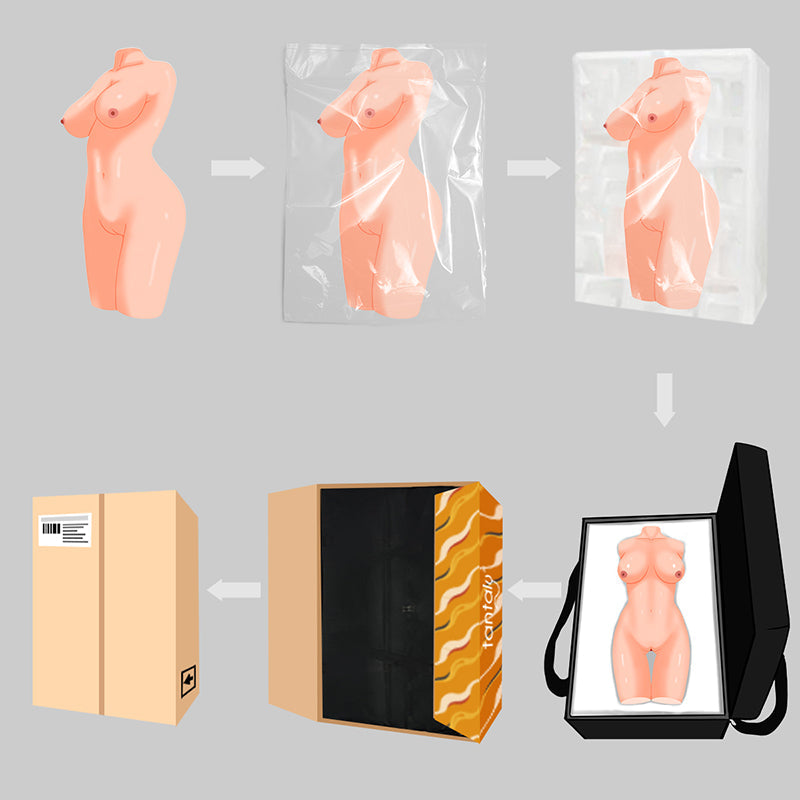 Diana 48.06LB realistic pornstar sex doll with soft breasts and lifelike curves. Enjoy intense pleasure with her juicy pussy and ass in doggy style.