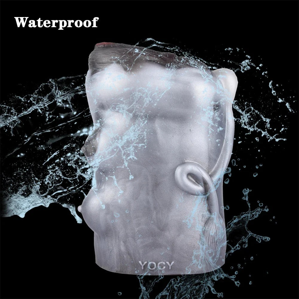 Cow Pocket Pussy Male Masturbator - Realistic Dual Penis Toy with waterproof design for enhanced pleasure