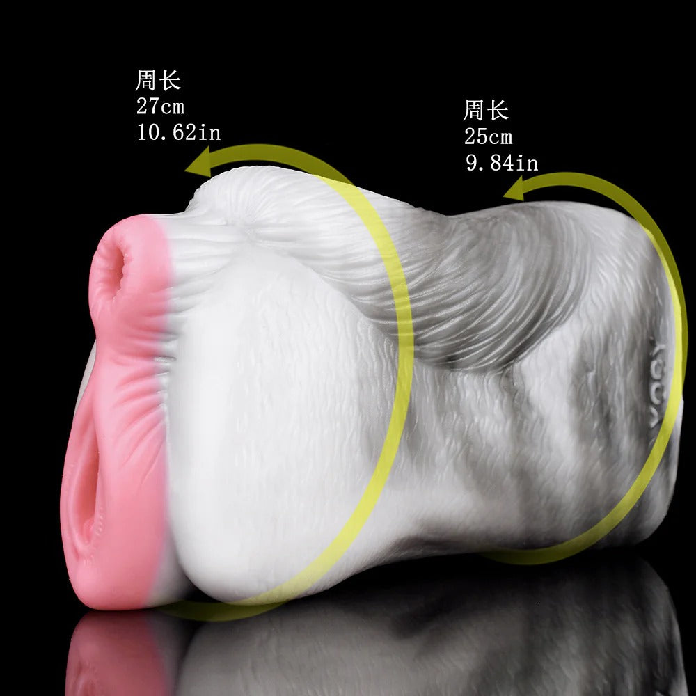 Fantasy Horse Pocket Pussy Male Sex Toy - Pink Vagina Dual Hole with realistic textures and measurements