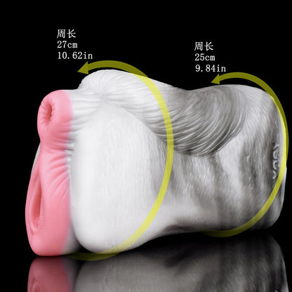 Fantasy Horse Pocket Pussy Male Sex Toy - Pink Vagina Dual Hole with realistic textures and measurements