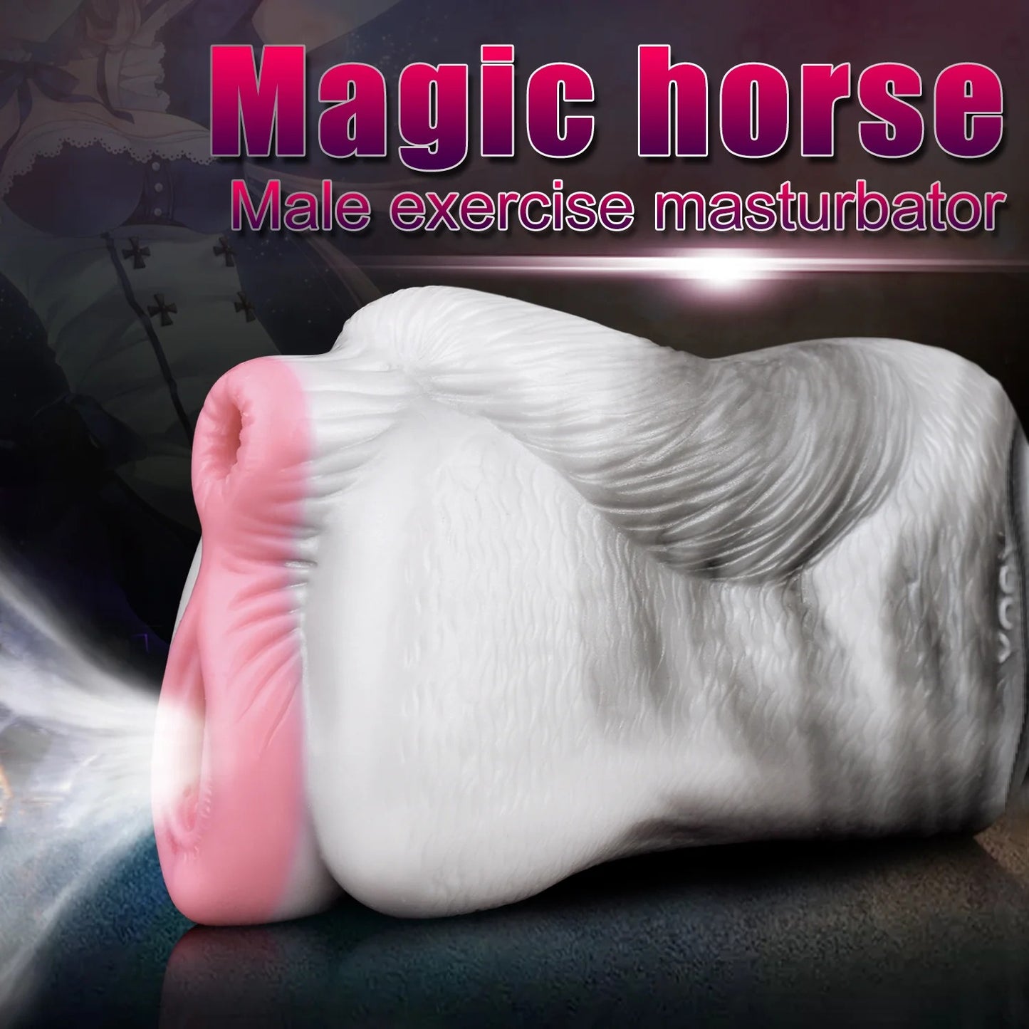 Fantasy Horse Pocket Pussy Male Sex Toy - Pink Vagina Dual Hole for realistic pleasure and stimulation