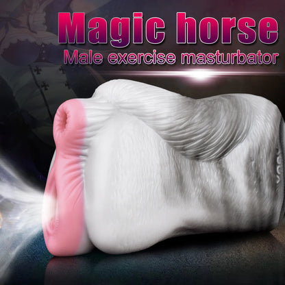 Fantasy Horse Pocket Pussy Male Sex Toy - Pink Vagina Dual Hole for realistic pleasure and stimulation