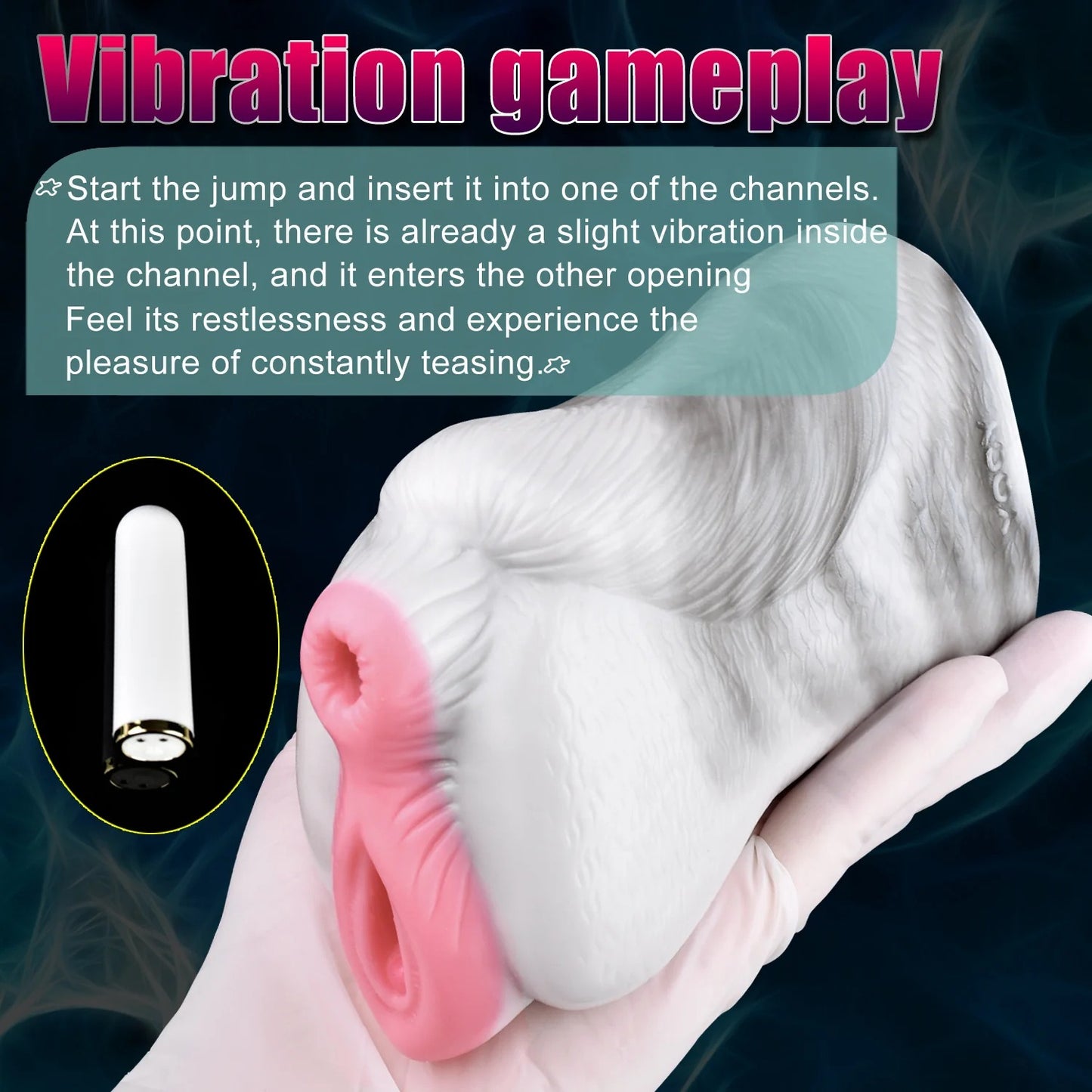 Fantasy Horse Pocket Pussy Male Sex Toy - Pink Vagina Dual Hole with Vibrating Feature for Enhanced Pleasure