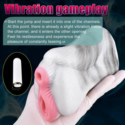 Fantasy Horse Pocket Pussy Male Sex Toy - Pink Vagina Dual Hole with Vibrating Feature for Enhanced Pleasure