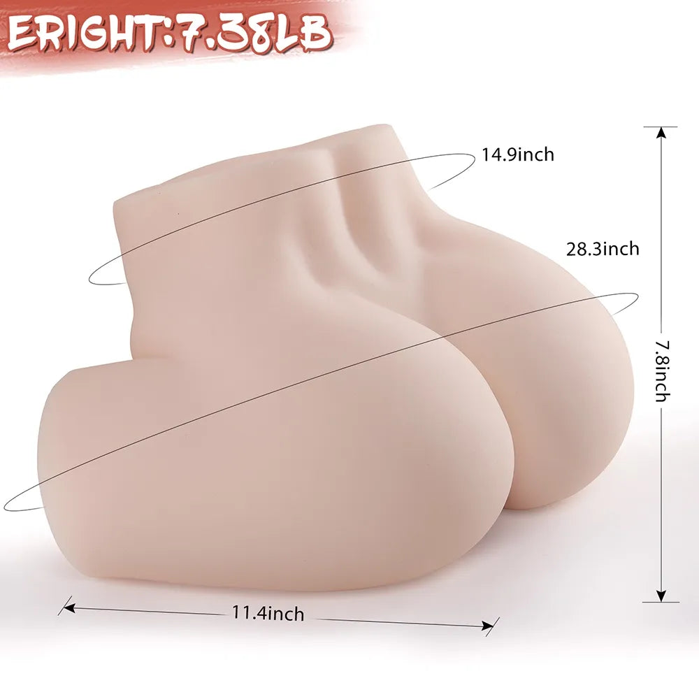Sara-7.38LB Liquid Jelly Buttocks Torso Sex Toy