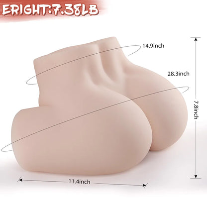 Sara-7.38LB Liquid Jelly Buttocks Torso Sex Toy