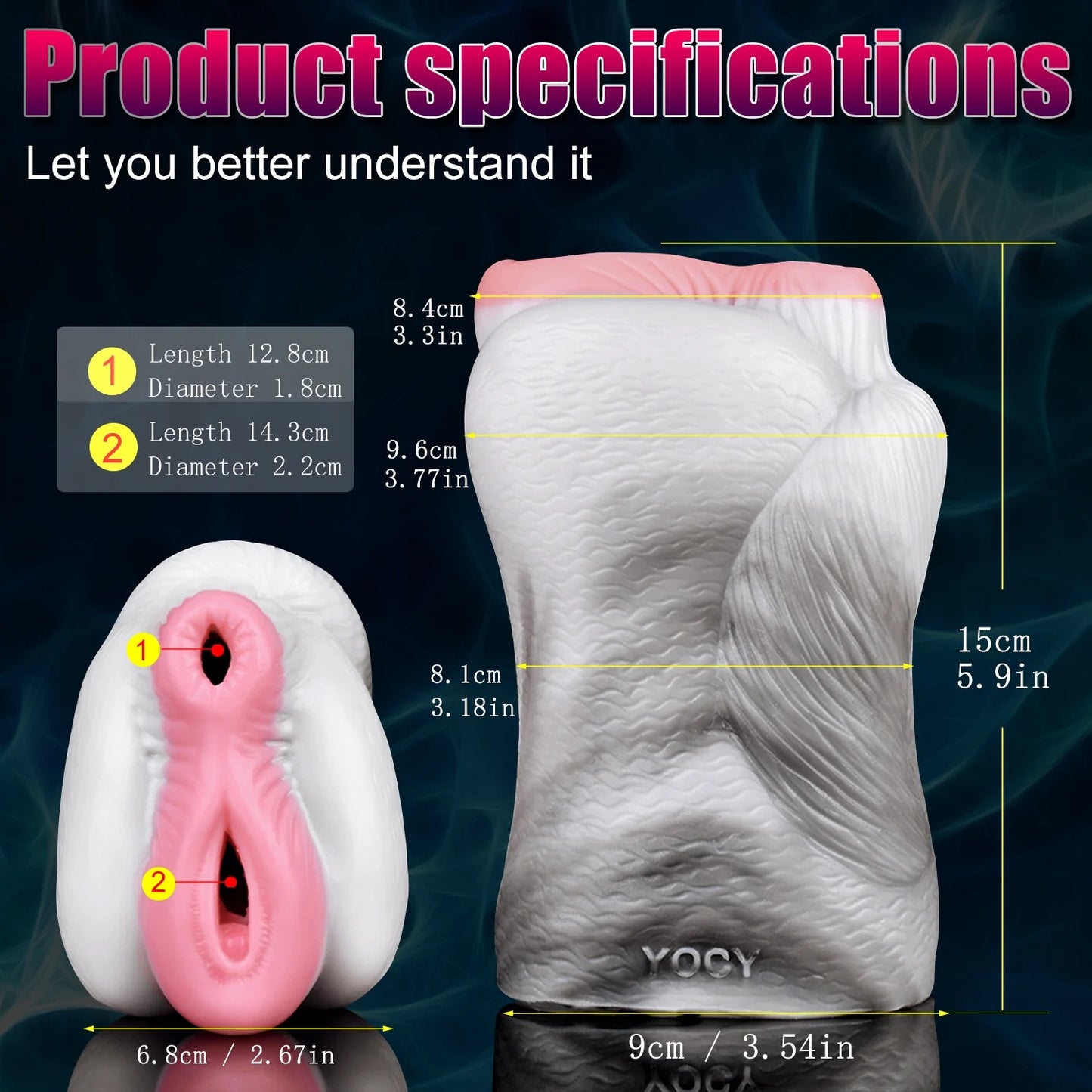 Fantasy Horse Pocket Pussy Male Sex Toy - Pink Vagina Dual Hole with detailed product specifications