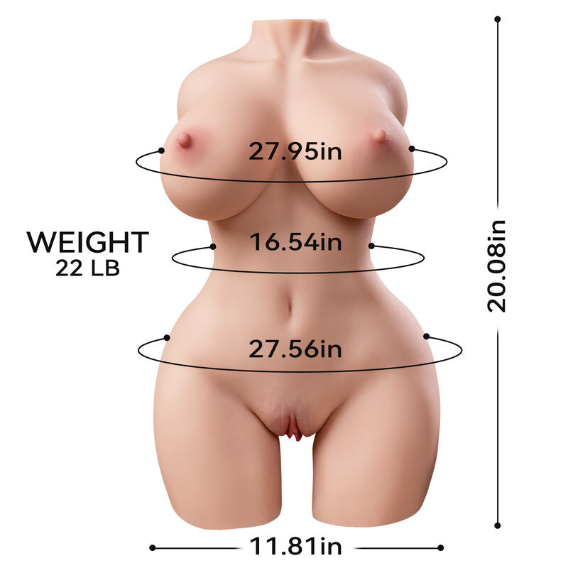 APP Controlled 24LB thrusting Sex Doll  Female Torso with Huge Breasts Fat Butt 4