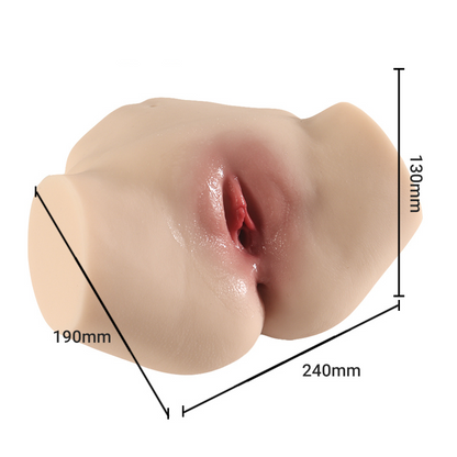 Realistic vagina masturbator for men with detailed texture and measurements for optimal use