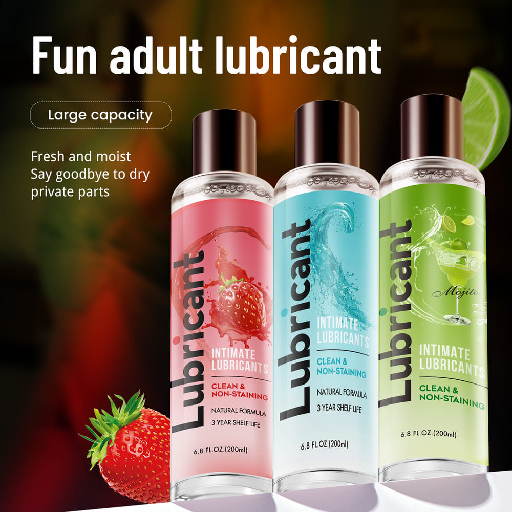 RealVagina 200ml Water Based Lube Lasts Long & Easy to Clean in three fresh flavors for intimate use