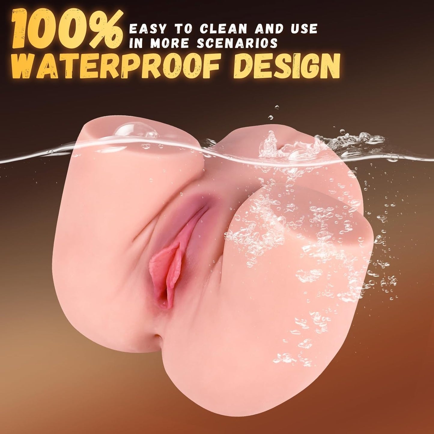 RealVagina Cecilia Realistic Vagina ASS Pussy Sex Doll Torso with waterproof design for easy cleaning