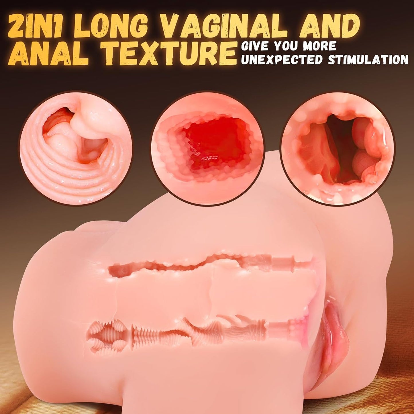 RealVagina Cecilia Realistic Vagina ASS Pussy Sex Doll Torso with detailed textures for enhanced stimulation