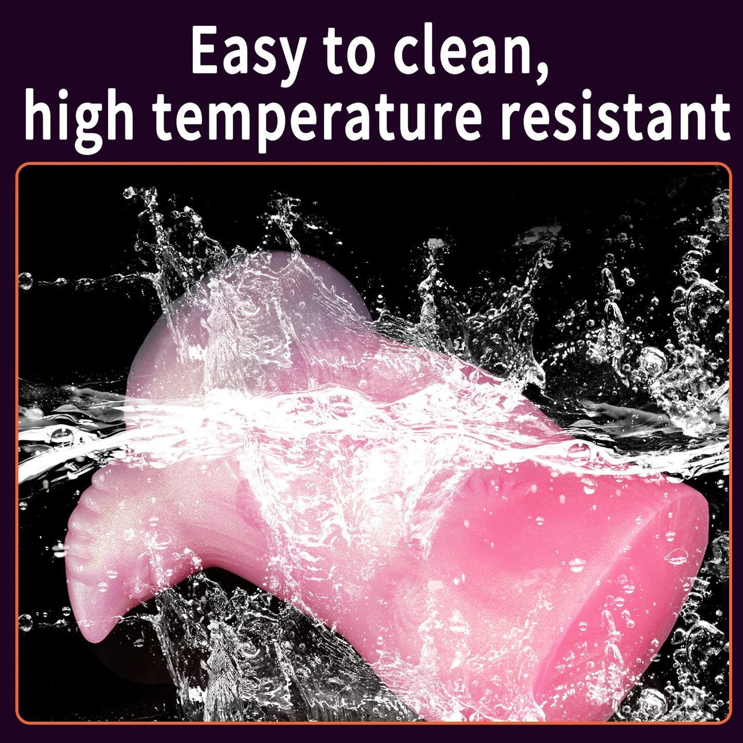 RealVagina Deer Girl Animal Pocket Pussy Male Masturbator shown being cleaned with water, highlighting its easy maintenance features