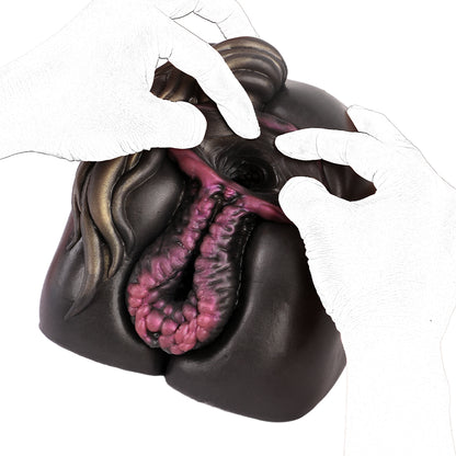 RealVagina Horse Pussy Torso Buttocks Male Masturbator with realistic texture and design for enhanced pleasure
