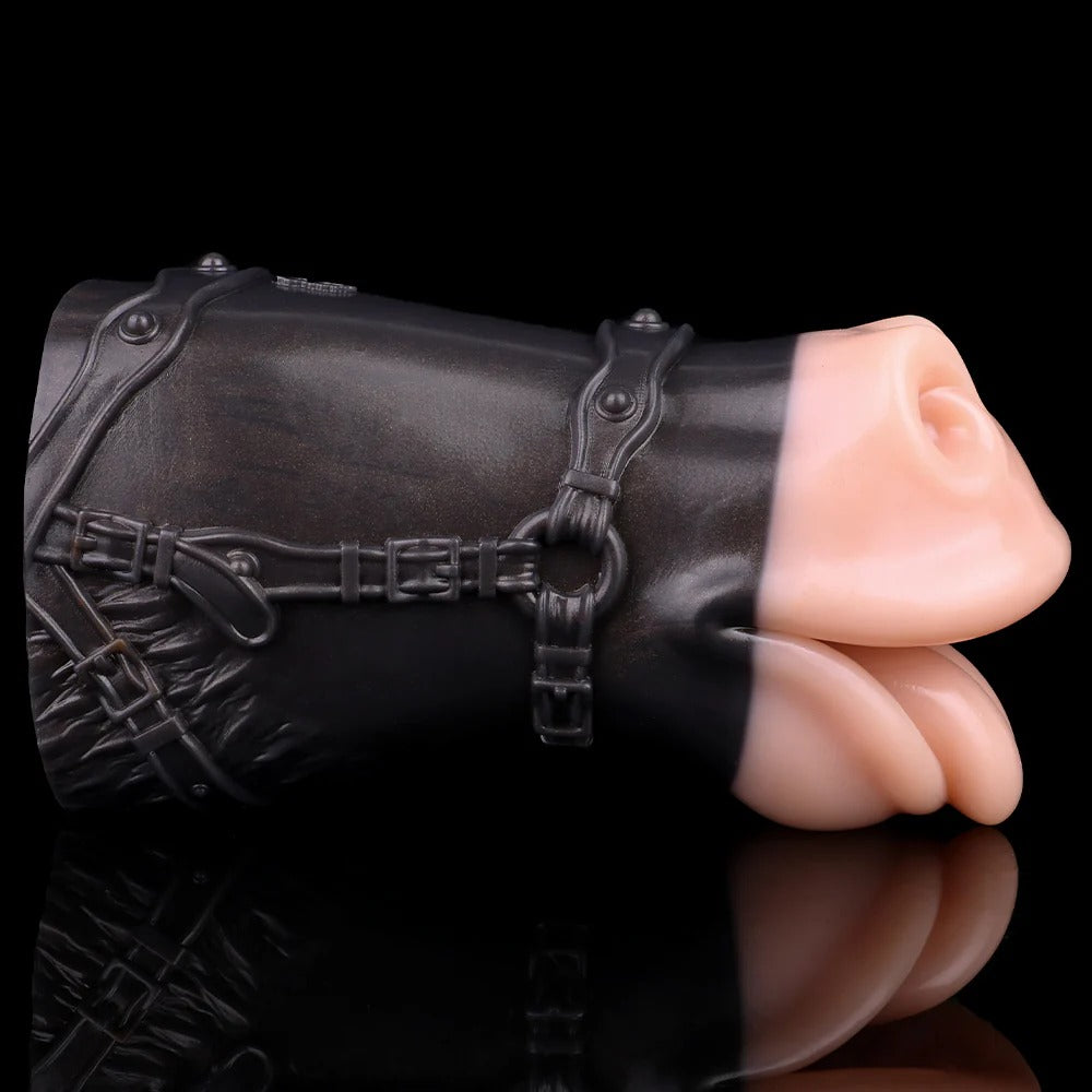 RealVagina Realistic Horse Mouth Pocket Pussy Masturbator with a detailed design and harness features