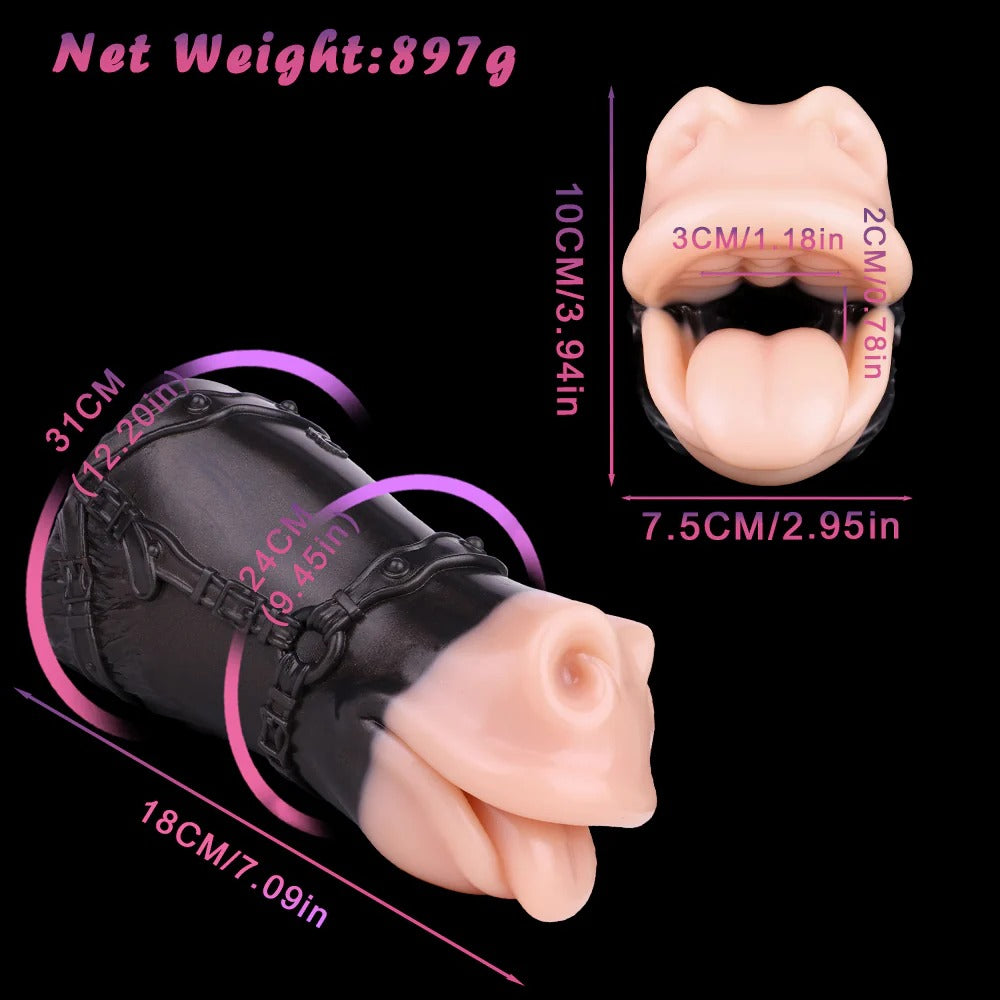 RealVagina Realistic Horse Mouth Pocket Pussy Masturbator with detailed inner texture for enhanced pleasure