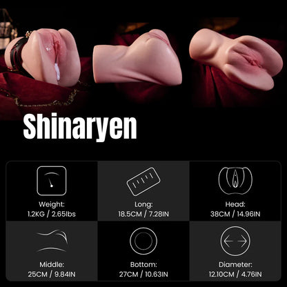 RealVagina Shinaryen Onahole 1:1 Replica Silicone Pocket Pussy Masturbator