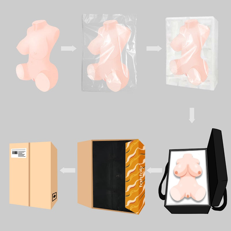 Britney 2.0 27.3LB Tantaly half-body doll with lifelike soft breasts and realistic curves.